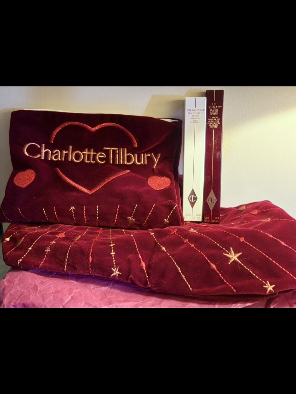 Charlotte Tilbury Christmas Stocking-W/Lip Liner & Beauty Light Wand.